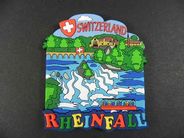 Magnet Rheinfall Schweiz Switzerland Souvenir RUBBER KOLLEKTION,9 cm,NEU