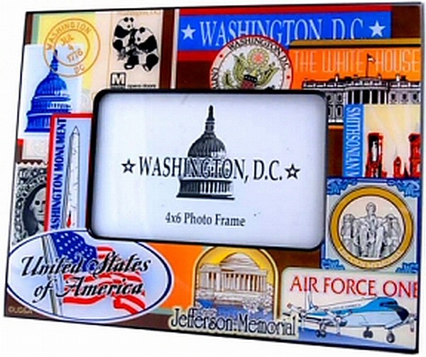 WASHINGTON DC Bilderrahmen groß Glanz,25 cm,Souvenir Photo frame USA