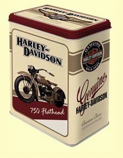 Harley-Davidson-Motorrad-Flathead-Vorratsdose-Metall-20-cm-Bike-NEU