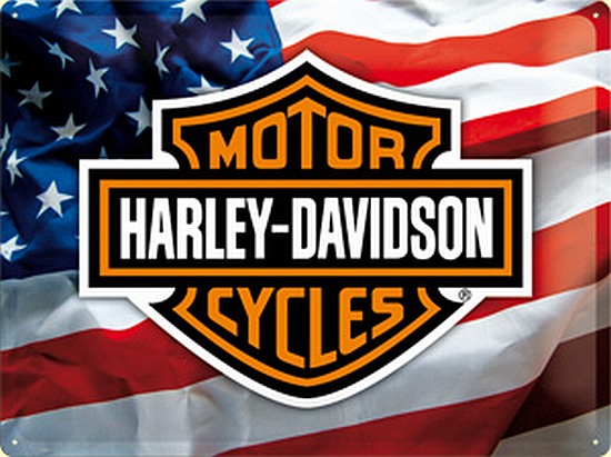   ,Blechdose,Metall Dose,Motiv Harley Davidson Logo,Motorrad,Neu  