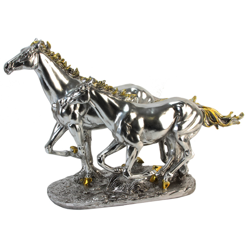 Horse Figurine silver colour 50 cm,Juliana Collection Great Britain, eBay