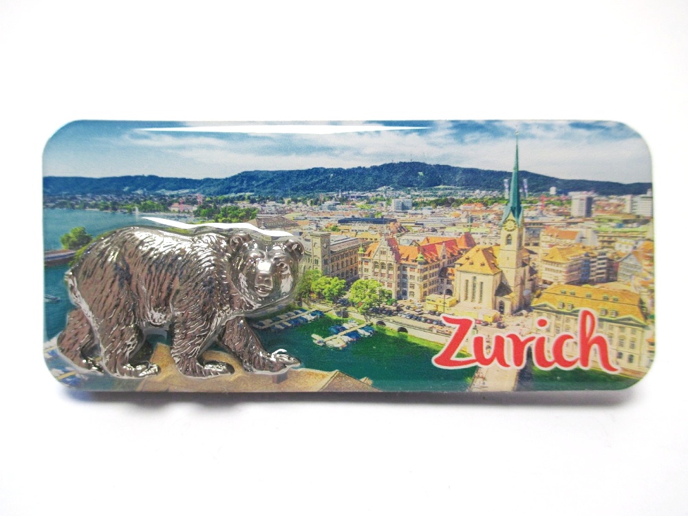Zürich Bär Bear Magnet Epoxid Souvenir Schweiz 3D Ornament 