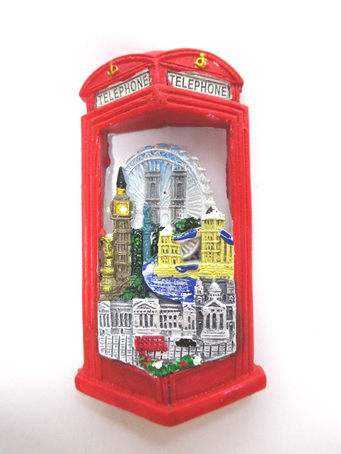 London Holz 2D Magnet All Sights incl.Gurkin Souvenir Great Britain,Neu 