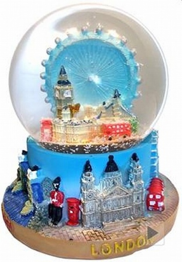 London Eye Schneekugel,10,5 cm,Tower Bridge,Big Ben,Buckingham Palace ! 