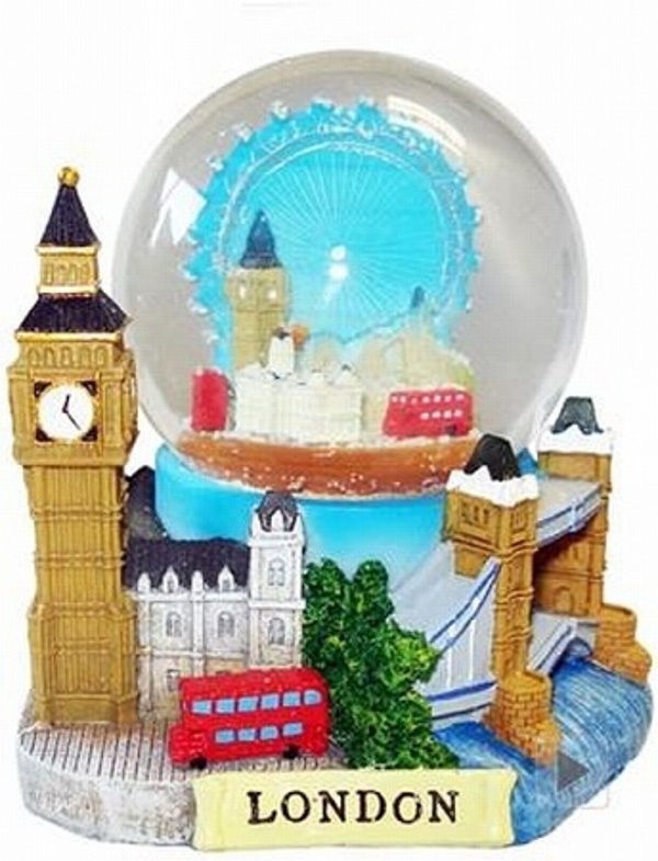 London Tower Bridge Schneekugel,9 cm,Big Ben,Buckingham Palace,Neu 