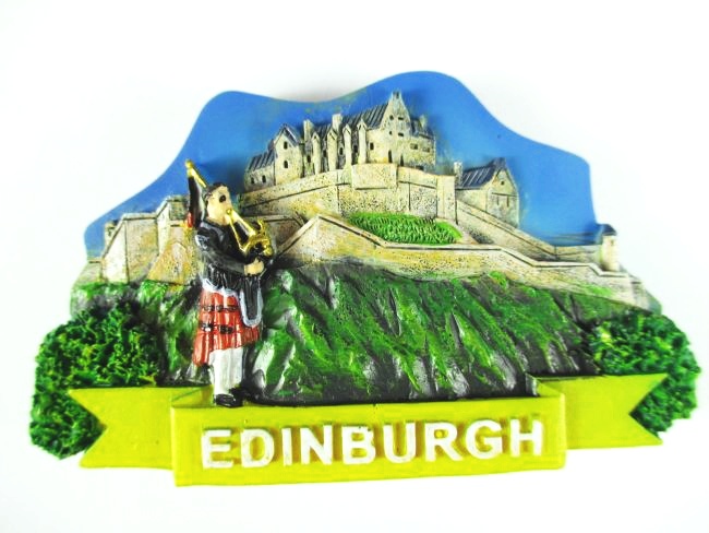 Schottland Edinburgh Magnet Scotland  7,5 cm Poly,Souvenir GB 