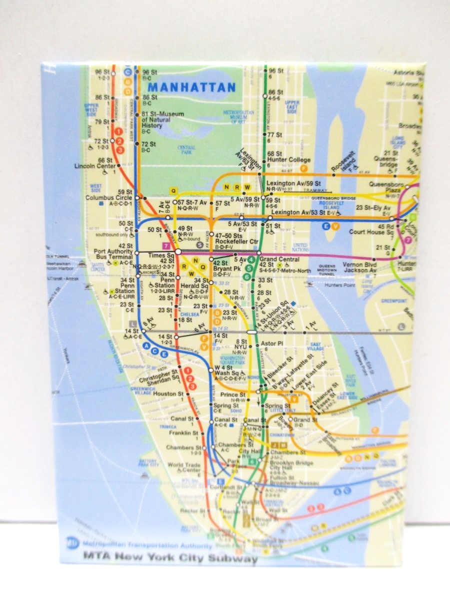 New York großer Photo Magnet MTA Subway U-Bahn NY 9cm,Souvenir Amerika 