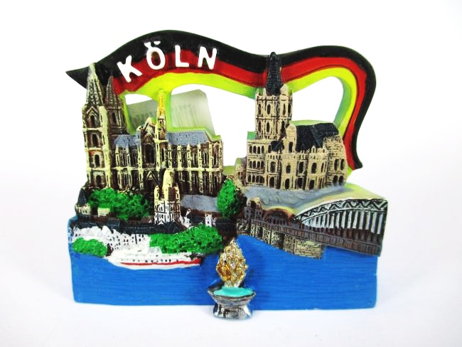 Köln Dom Cologne Rhein 3D Poly Fridge Magnet Herz Souvenir Germany Deutschland . 