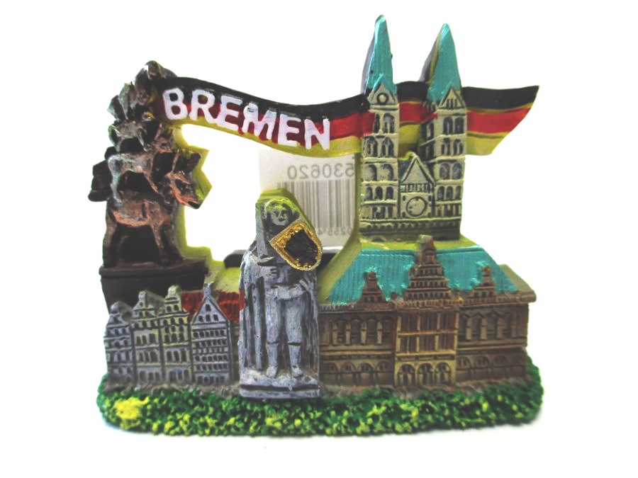 Bremen Stadtmusikanten Magnet Metall rbr Souvenir Germany,Deutschland, 