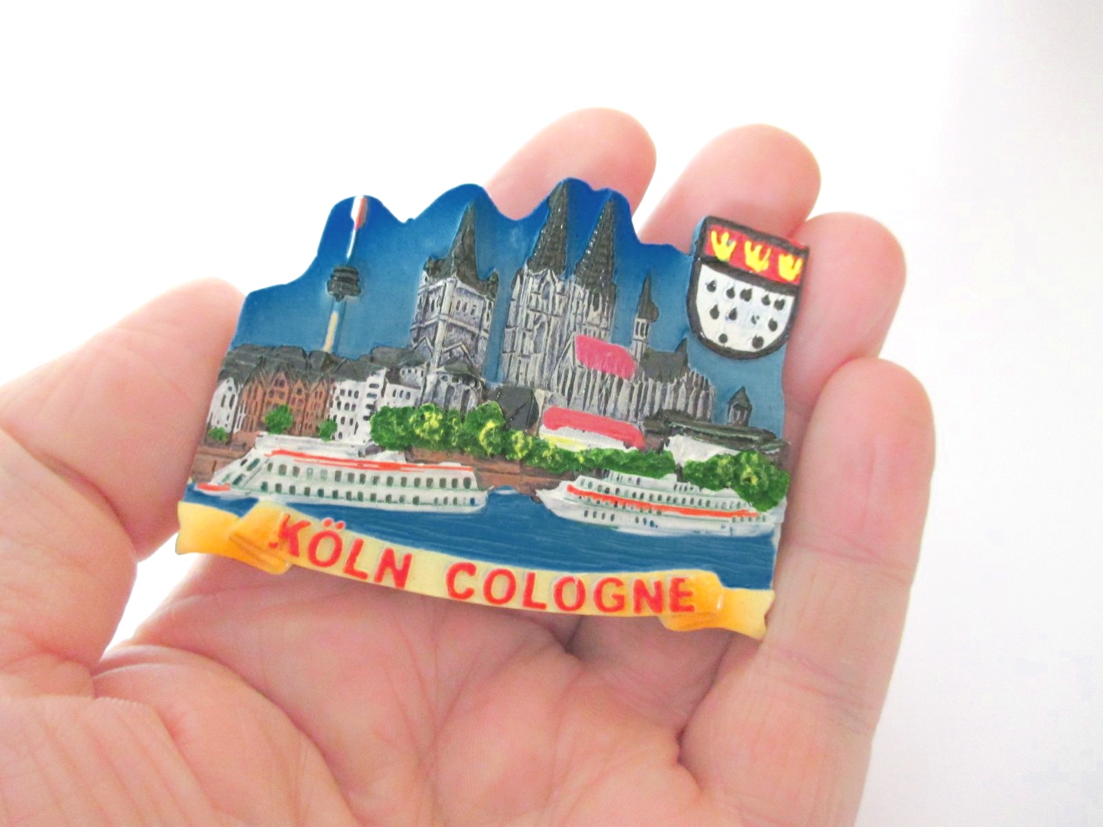 Kühlschrankmagnet Köln Dom – Metall-Magnet In Schriftrollen-Form, Deutsches Souvenir