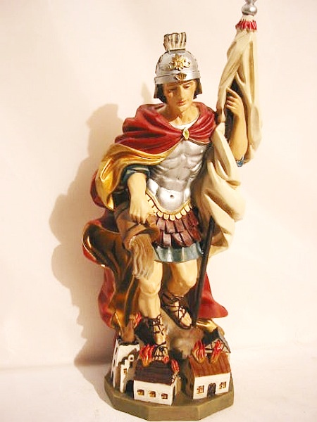 H037-35 Heiliger Sankt Florian 35 cm Lizenziert handbemalt Neuware 
