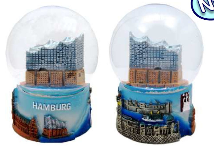 Hamburg Elbphilharmonie Schneekugel Snowglobe 9,5 cm Souvenir Germany