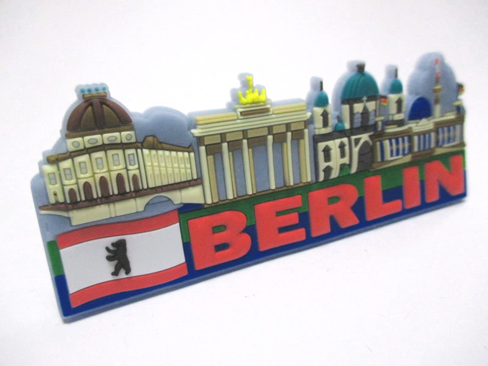 Berlin Rubber Magnet Brandenburger Tor Reichstag Wappen 12 cm 