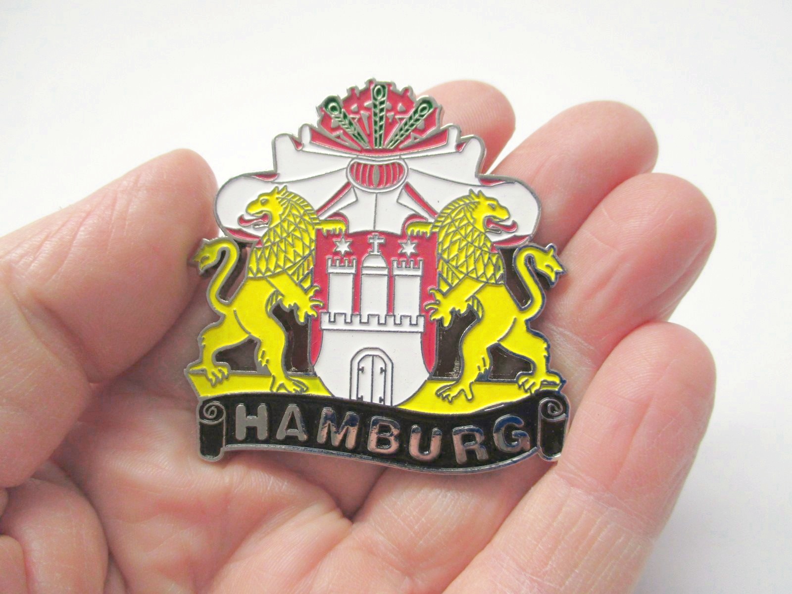 Hamburg Wappen Hammaburg Germany Poly Souvenir Magnet Reise,Neu 