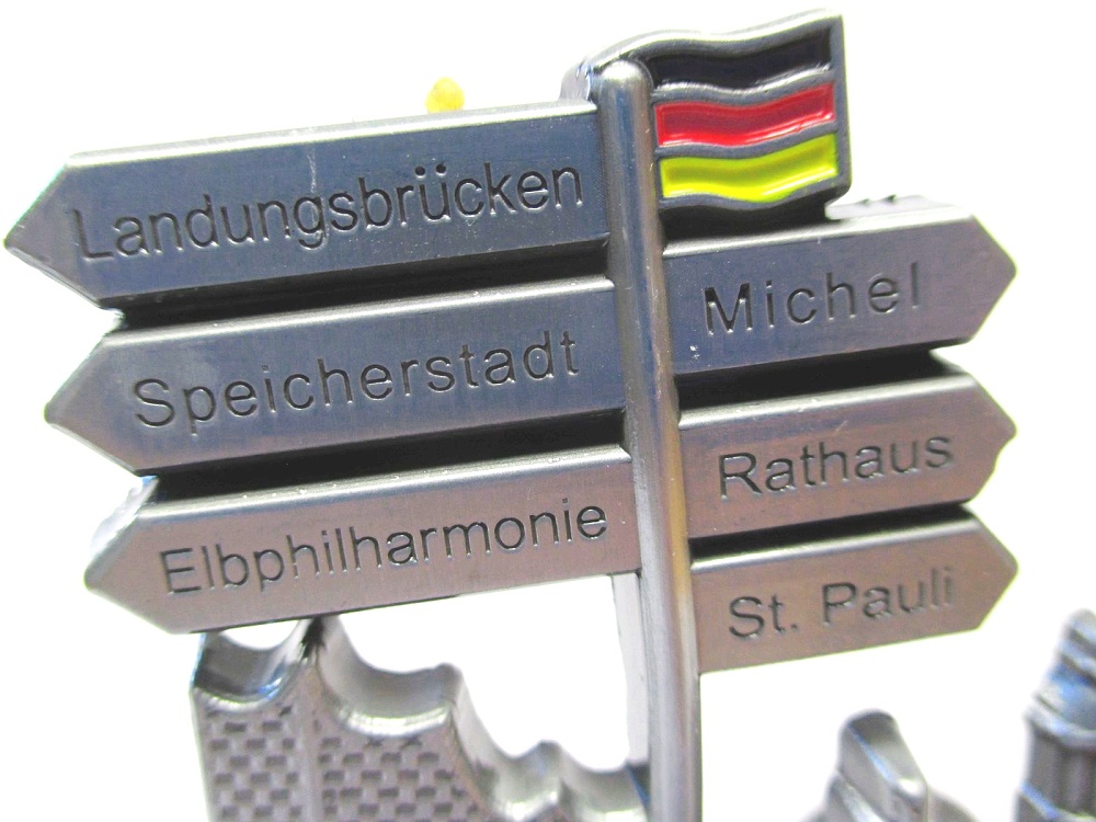 si Hamburg Metall Magnet Elbphilharmonie Michel Rathaus St.Pauli 