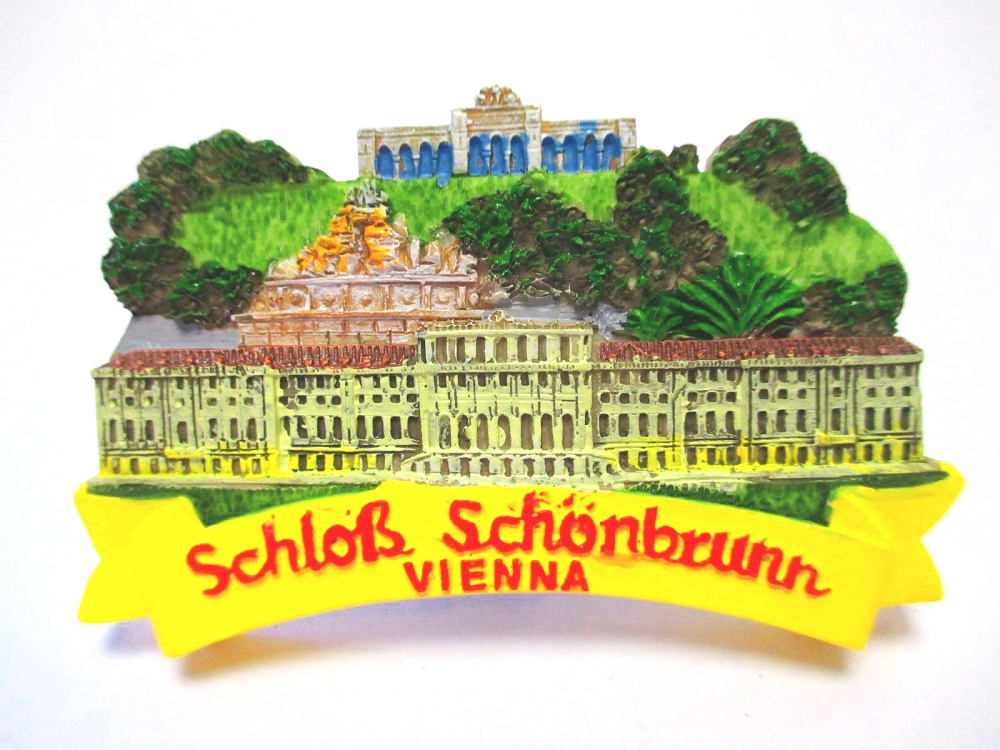 Wien Schloss Schönbrunn Österreich Poly Magnet Gipsoptik Souvenir,Neu 