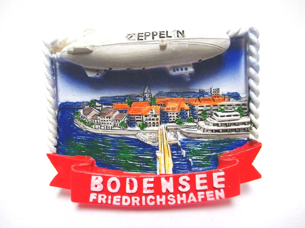 Bodensee Magnet Metall Laser Souvenir Germany Meersburg Lindau Mainau Konstanz 