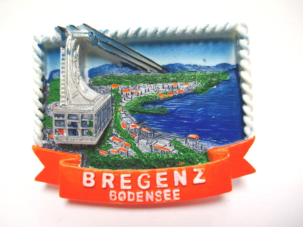 Magnet Bodensee Konstanz Plate 12cm Souvenir Germany geprägt