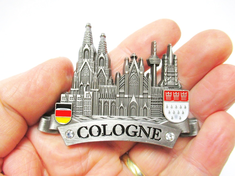 Köln Cologne Magnet Deluxe Metall Dom Wappen Souvenir Germany 167 