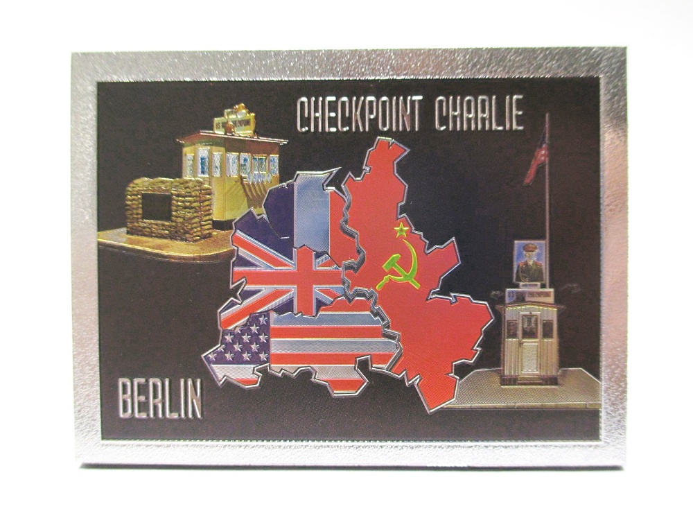 Berlin Checkpoint Charlie Metall Magnet Souvenir Germany Deutschland 
