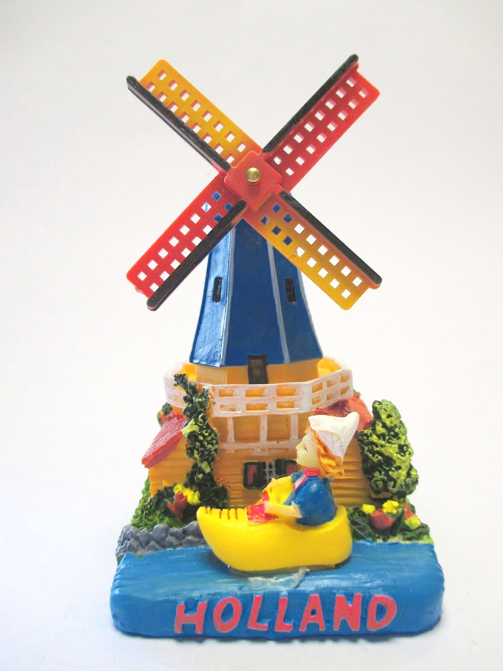 Windmühle Poly Modell bunt 12 cm Holland Niederlande Souvenir .. 