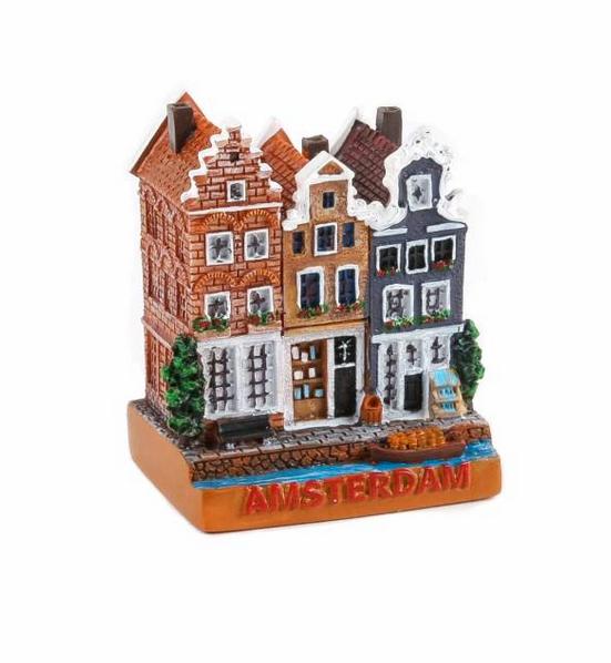 Amsterdam Holland Poly Magnet Häuser mit Brücken Niederlande Souvenir 