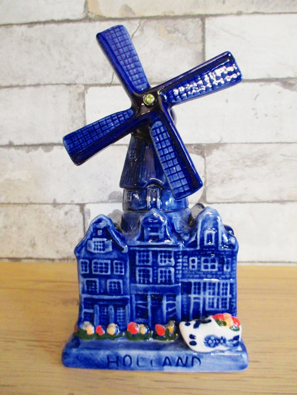 Windmühle Porzellan Modell bunt 12 cm Holland Niederlande Souvenir 