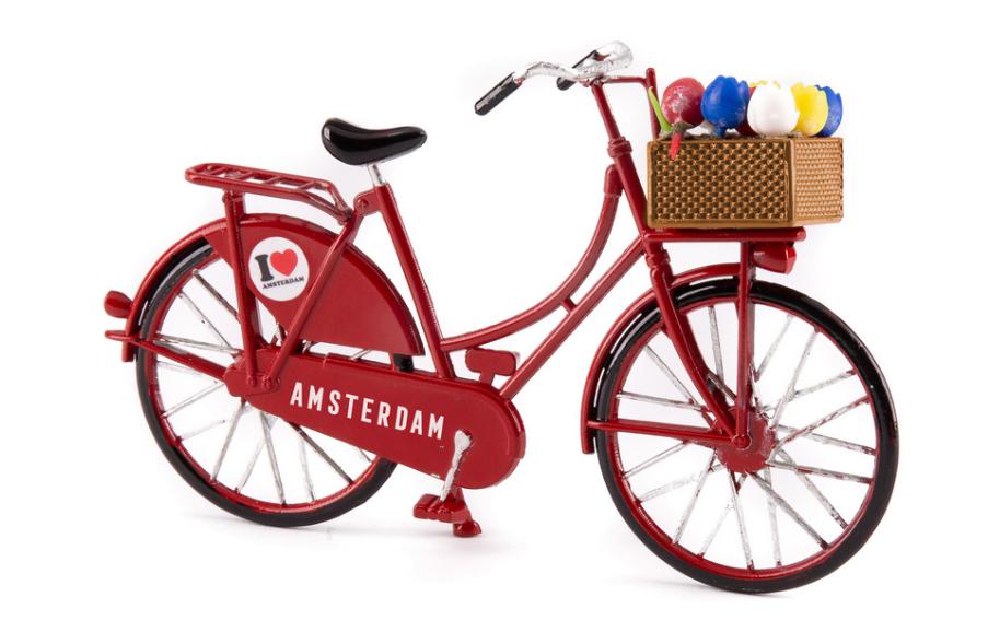 Fahrrad Metall Modell Bicycle Tulpen Holland Niederlande Souvenir 9320