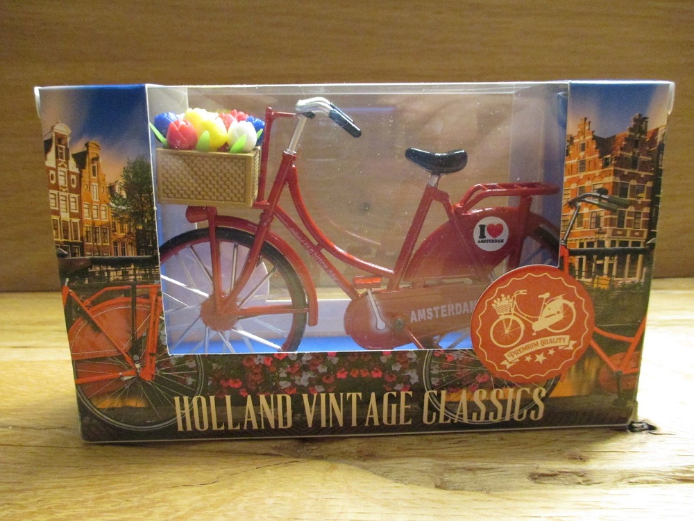 Fahrrad Metall Modell Bicycle Tulpen Holland Niederlande Souvenir 9320
