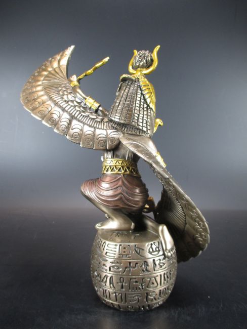 Isis stehend Figur Ägypten 24 cm Polyresin Deko Egypt schwarz gold 
