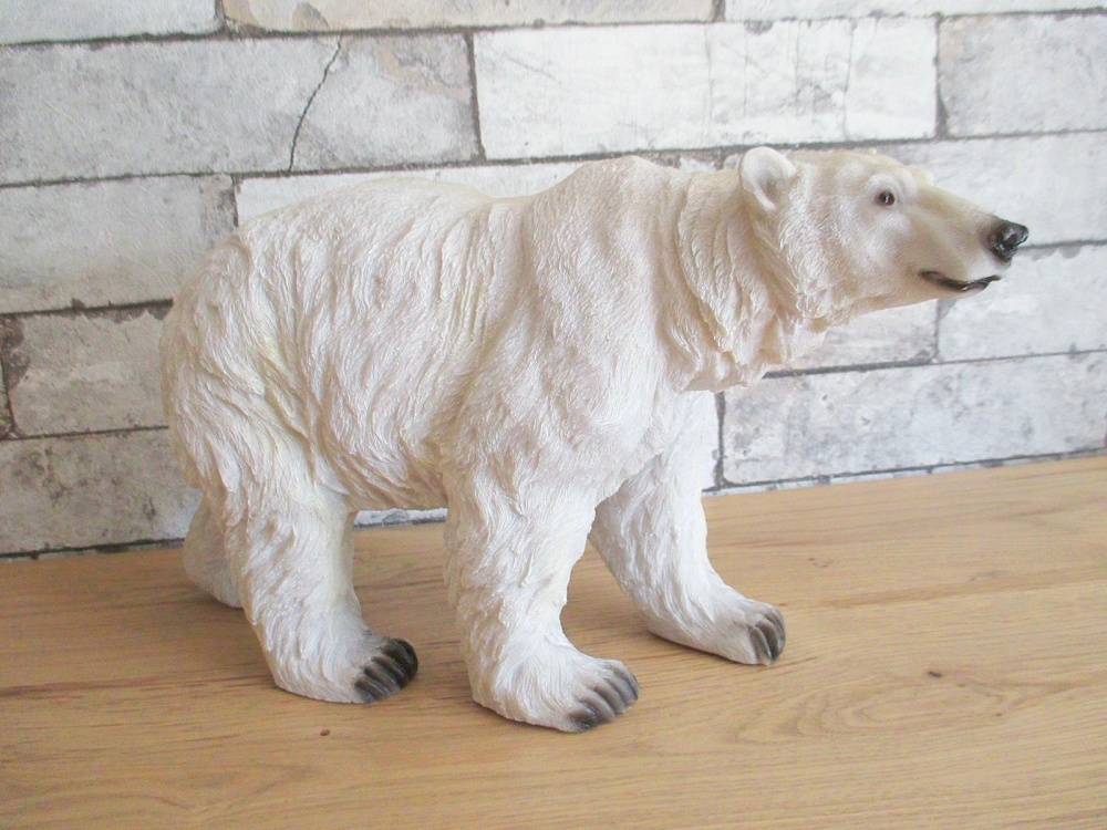 Eisbär groß laufend Poly Icebear Arktis Tierfigur Dekofigur 34 cm ! ! Neu