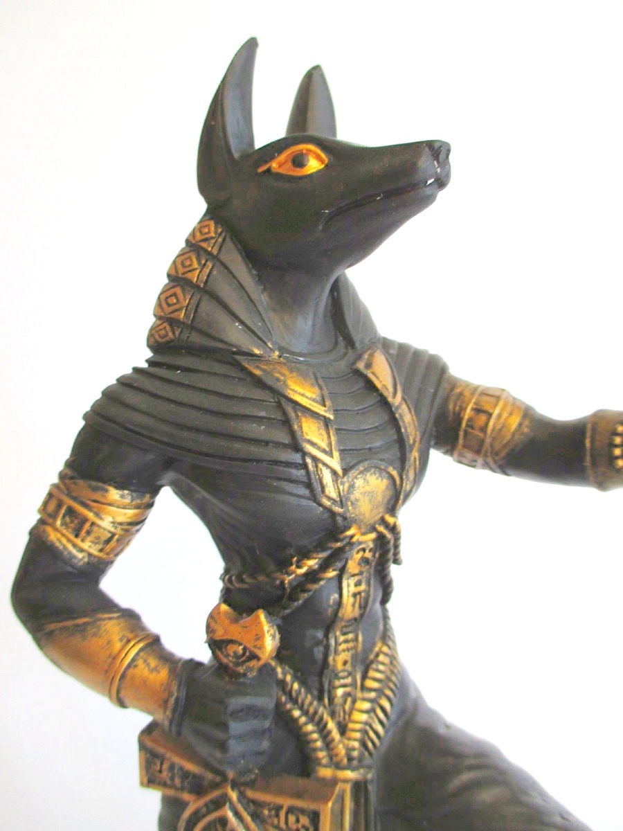 Anubis Waagschalen Schwert Ägypten Poly Figur 25 cm Egypt bronziert