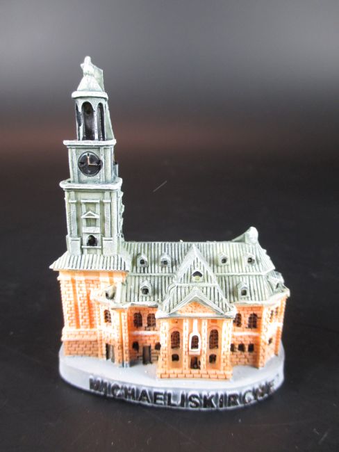 Souvenir Germany,Deutschland,Neu Hamburg Michaeliskirche Magnet Metall