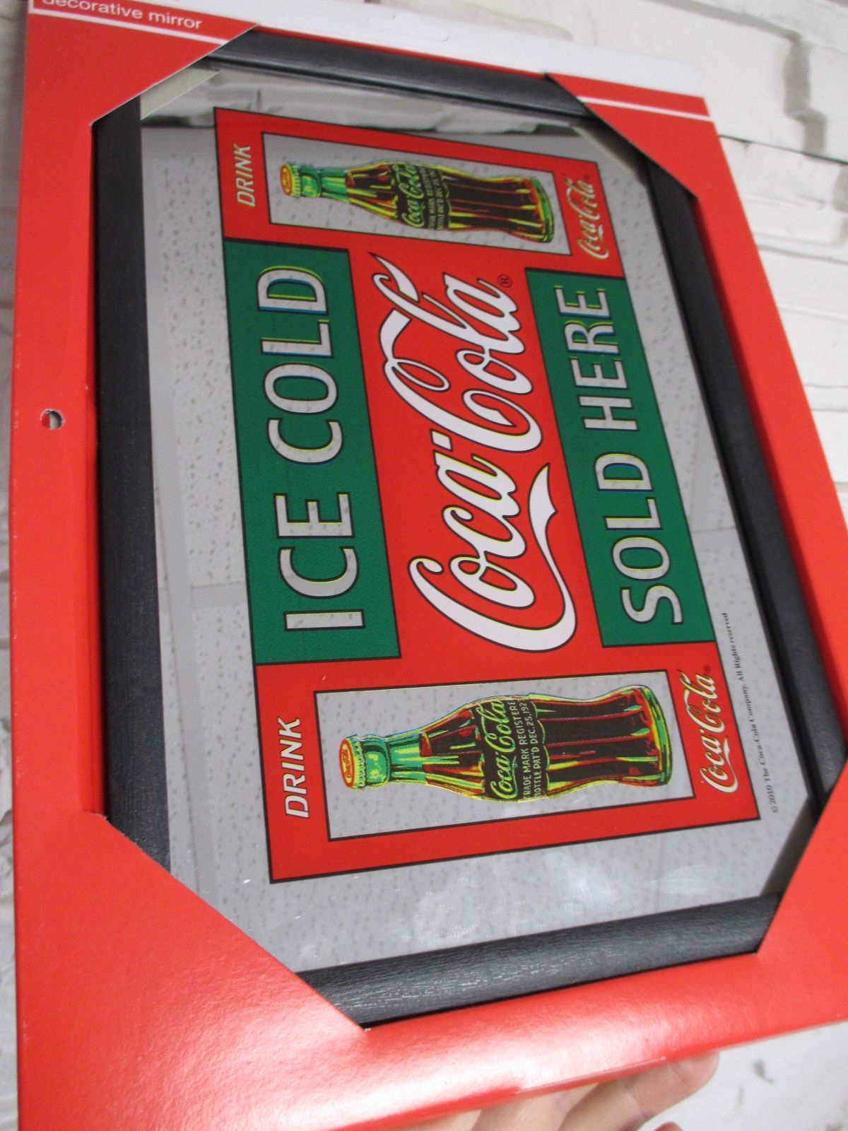 Coca Cola Flasche Spiegel 30 cm Wandspiegel Bar Kneipe Restaurant .. 