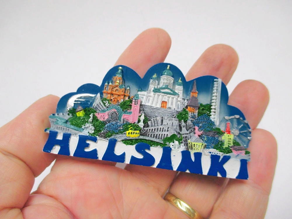 Helsinki Magnet Finnland Souvenir Poly Collage Finland Skandinavien 