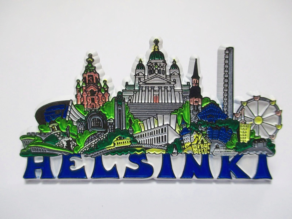 Helsinki Rubber Magnet Collage Souvenir Finnland Skandinavien 