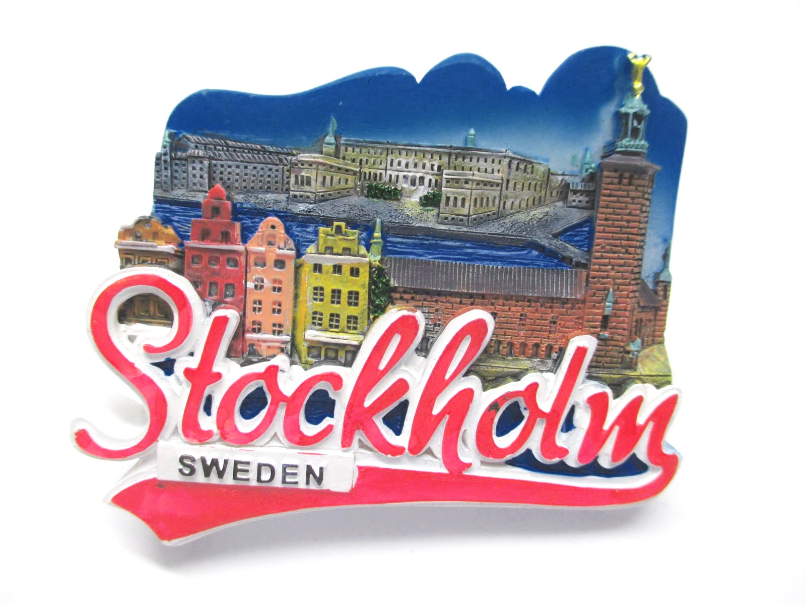 Stockholm Magnet Schweden Souvenir Poly Stadt Collage Gamla Stan