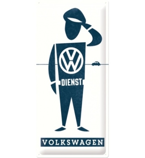 Blechschild VW Kundendienst Volkswagen,Nostalgie Schild 40cm,NEU,Metal shield 