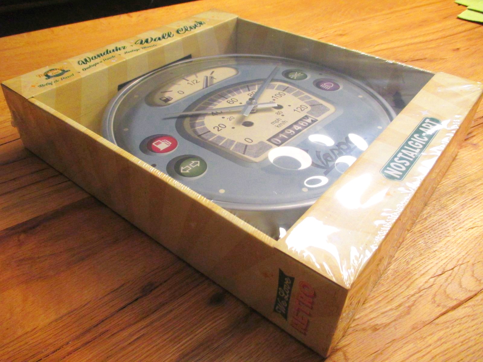 Vespa Tacho Roller Nostalgie Wanduhr Glas 31 cm Wall Clock Neu