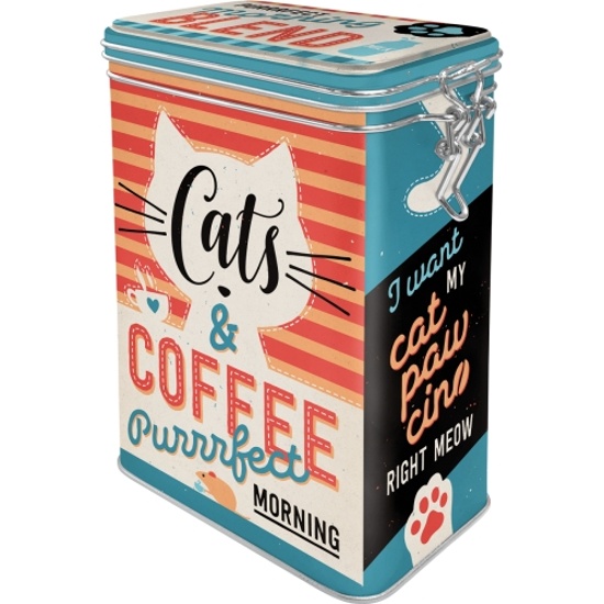 Kaffee Espresso Aromadose mit Bügelverschluss Vorratsdose Hoard Box Metall,Neu ! 