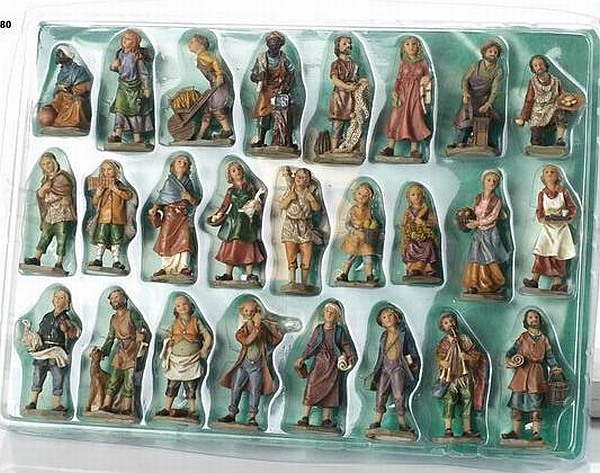 Krippe Figuren,25 tlg. ,Weihnachten,7 cm,Krippenset