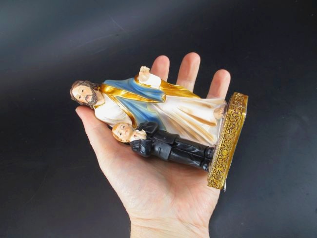 Jesus mit Kommunionkind Junge stehend,Kommunion,15 cm Polyresin Figur,neu 