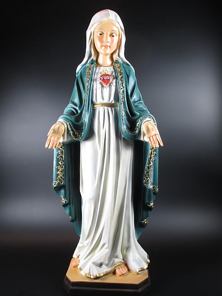 Madonna mit Herz,Maria Mutter Gottes Statue,50 cm Polyresin Figur,Neu Madonna mit Herz,Maria Mutter Gottes Statue,50 cm Polyresin Figur,Neu