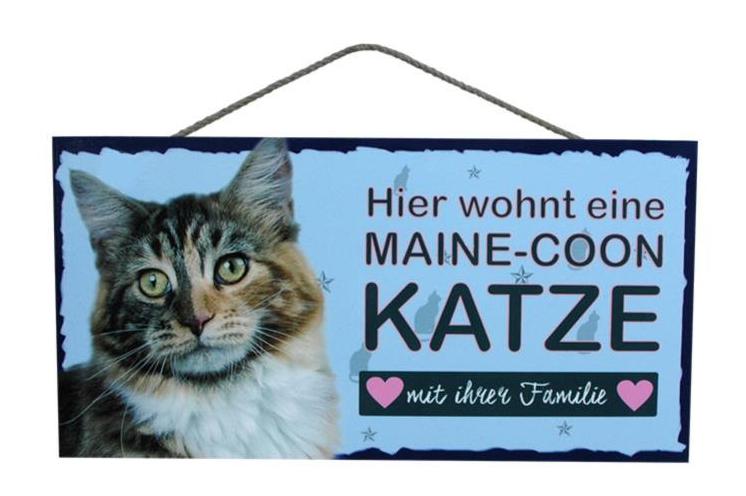 Details About Maine Coon Cat Wooden Sign Door Sign Animal Sign Cat Wood Sign 25 Cm