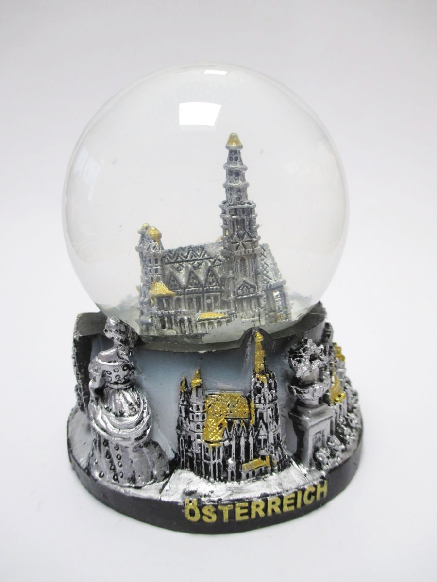 Wien Schneekugel Stephansdom Snowglobe Souvenir mit Austria Sockel eBay