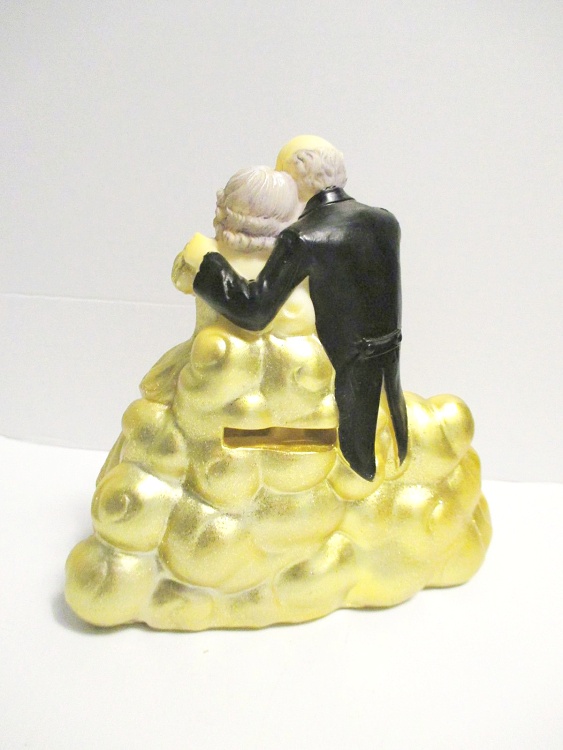 Spardose „Goldene Hochzeit“ Aus Metall Mit Schloss – Rund, Ca. 11 X 8,5 Cm, Für Münzen & Kleine Schätze