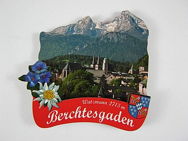 Berchtesgarden,3D großer Holz Magnet,Souvenir Germany Deutschland 
