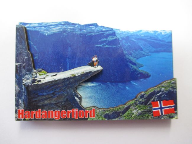 Hardangerfjord Norwegen Holz Souvenir Magnet,Souvenir Norway,Neu 