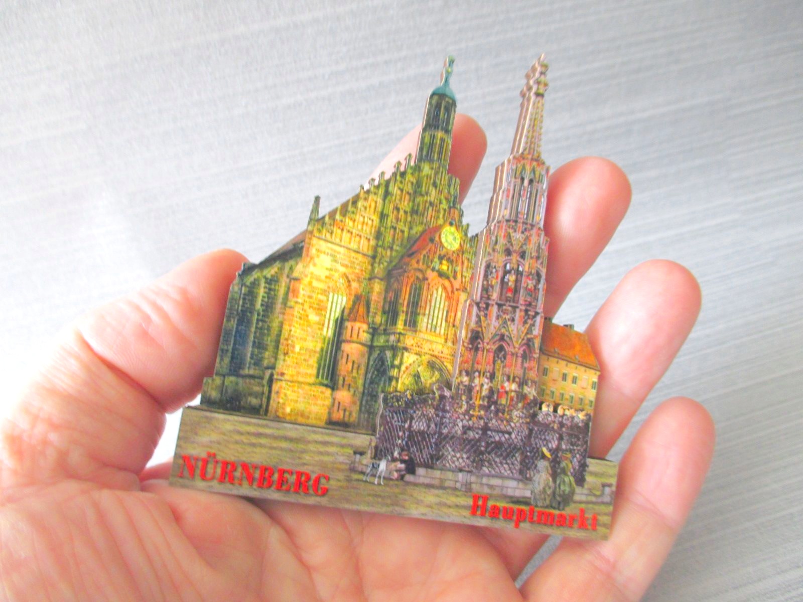 Nürnberg Altstadt Souvenir Deluxe Holz Magnet Germany Neu 