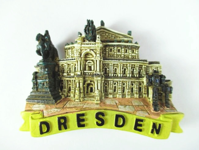 Dresden Semperoper,3D großer Holz Magnet,Souvenir Germany Deutschland